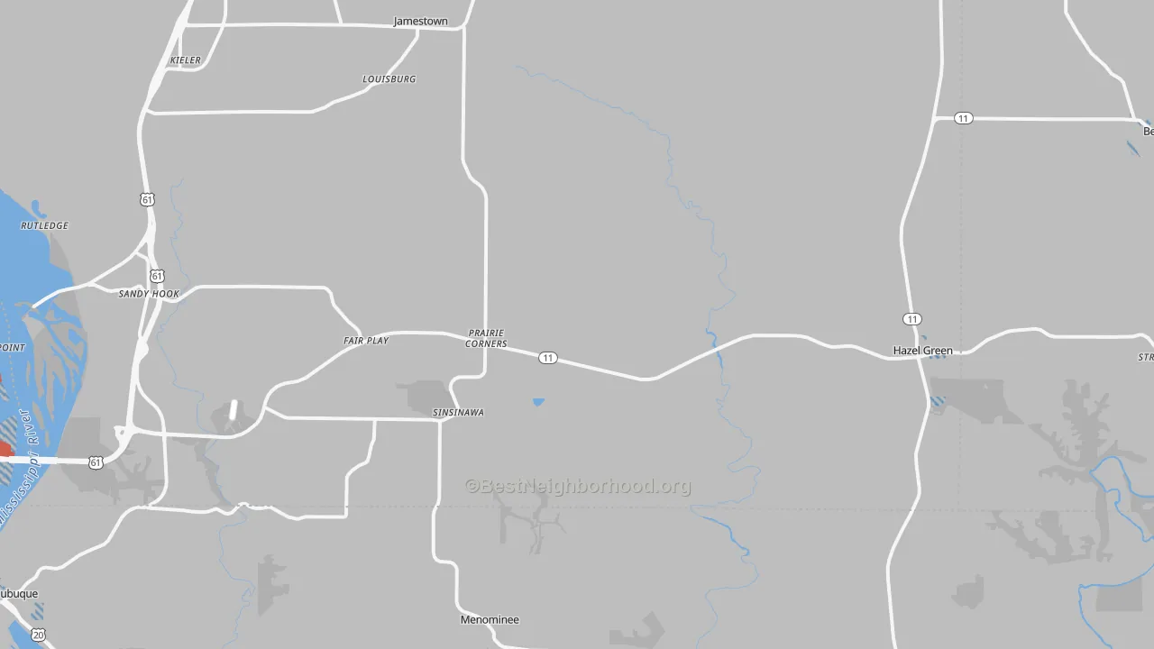 Transit Grade map of Hazel Green, WI