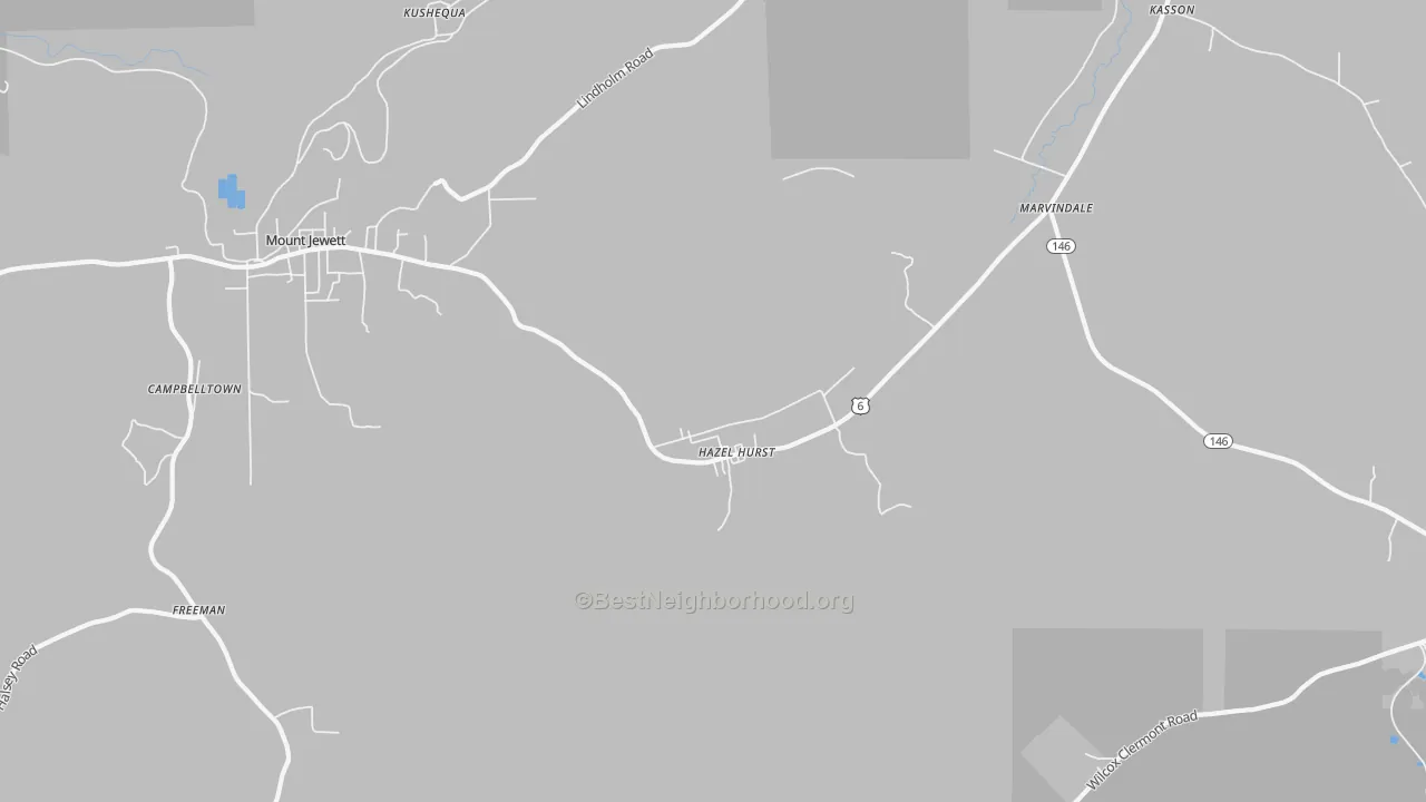 Transit Grade map of Hazel Hurst, PA