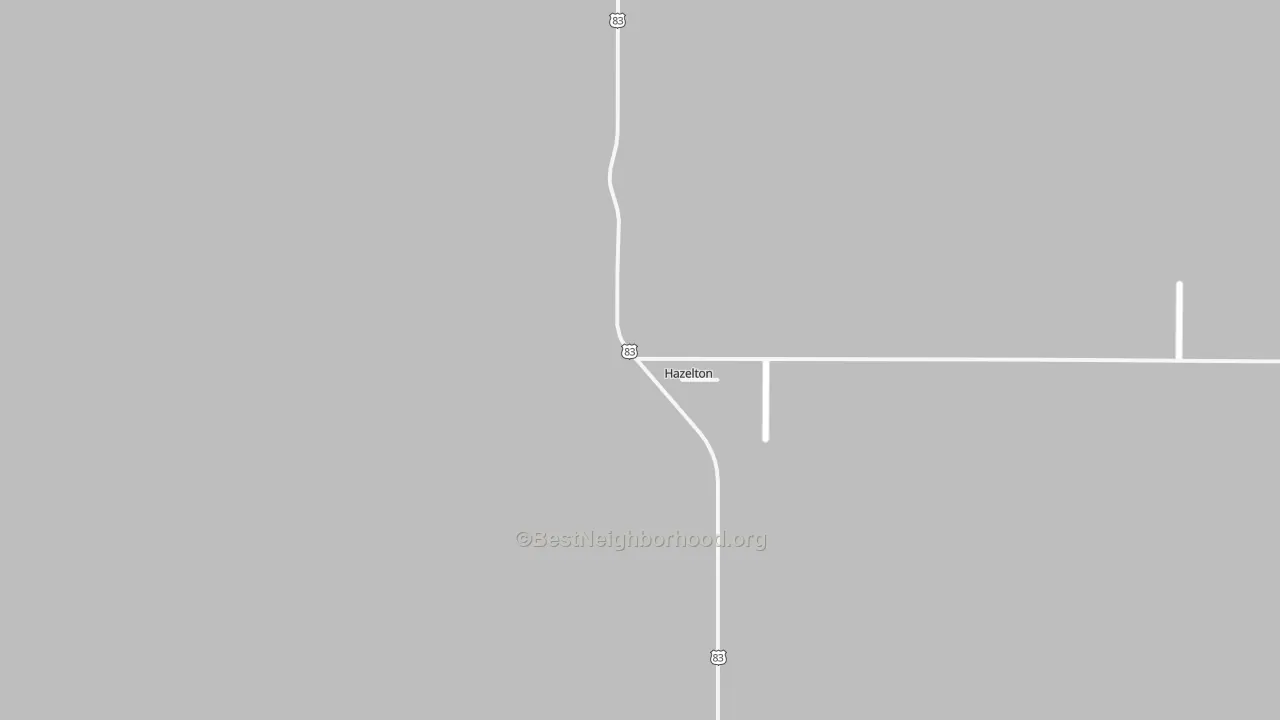 Transit Grade map of Hazelton, ND