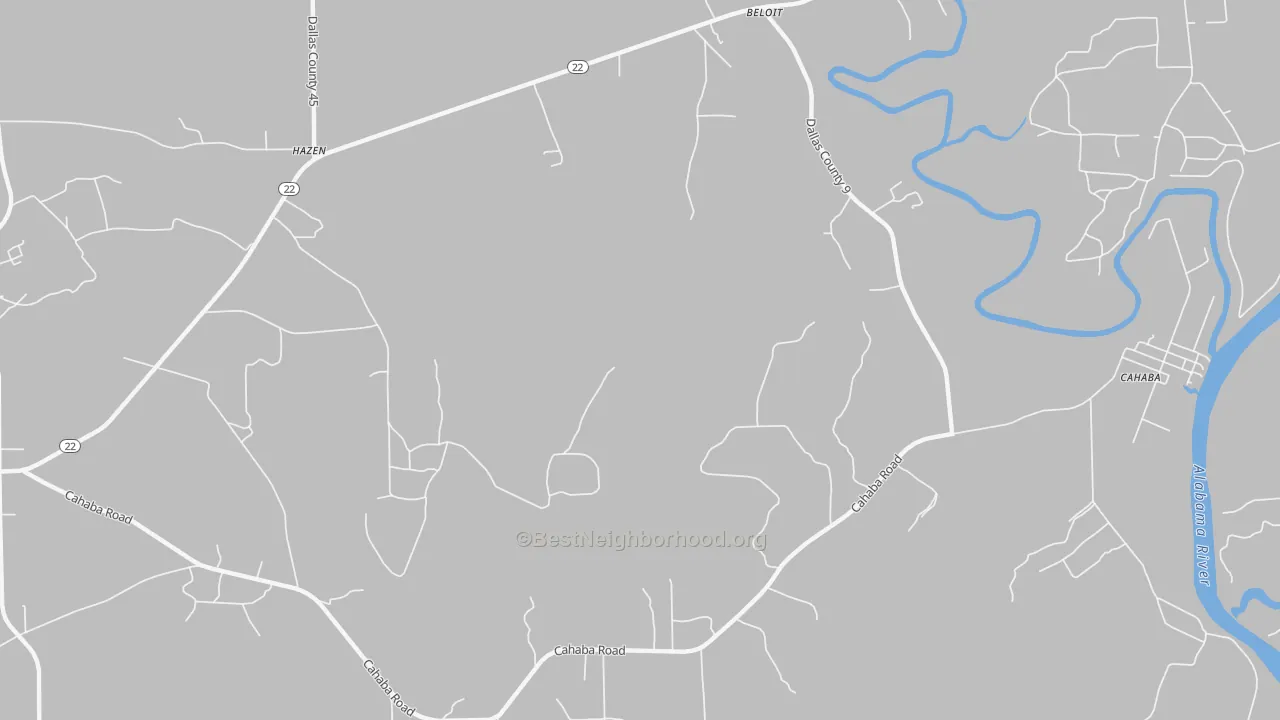 Transit Grade map of Hazen, AL