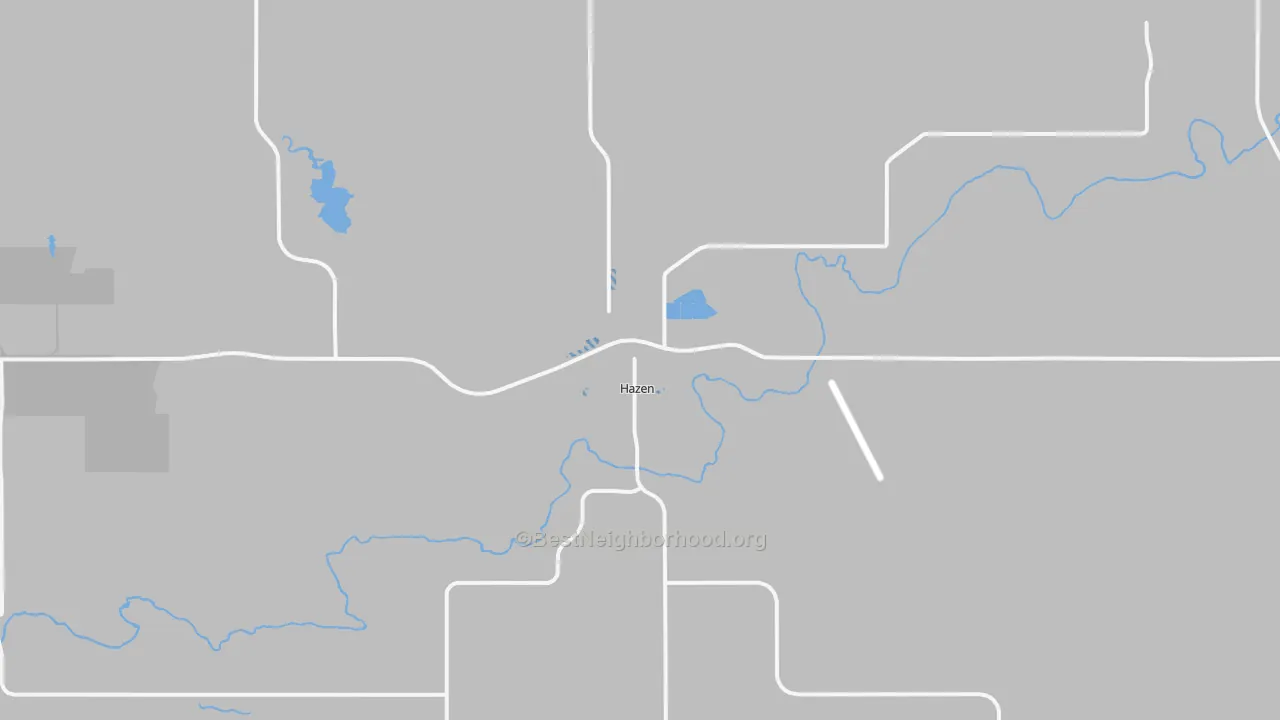 Transit Grade map of Hazen, ND