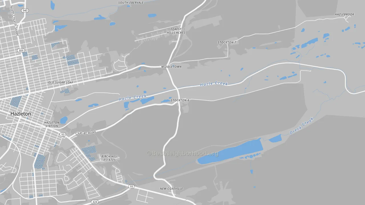 Transit Grade map of Hazle Township, PA
