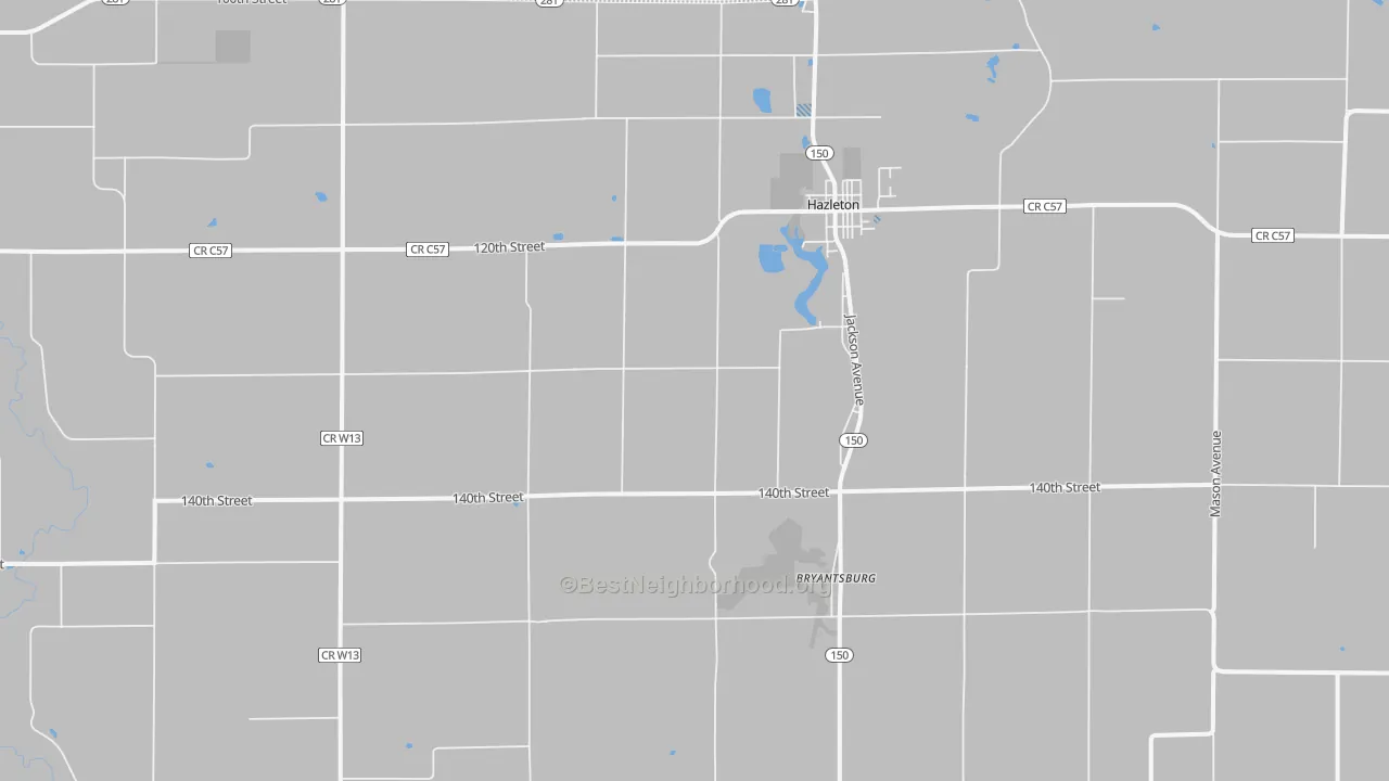 Transit Grade map of Hazleton, IA