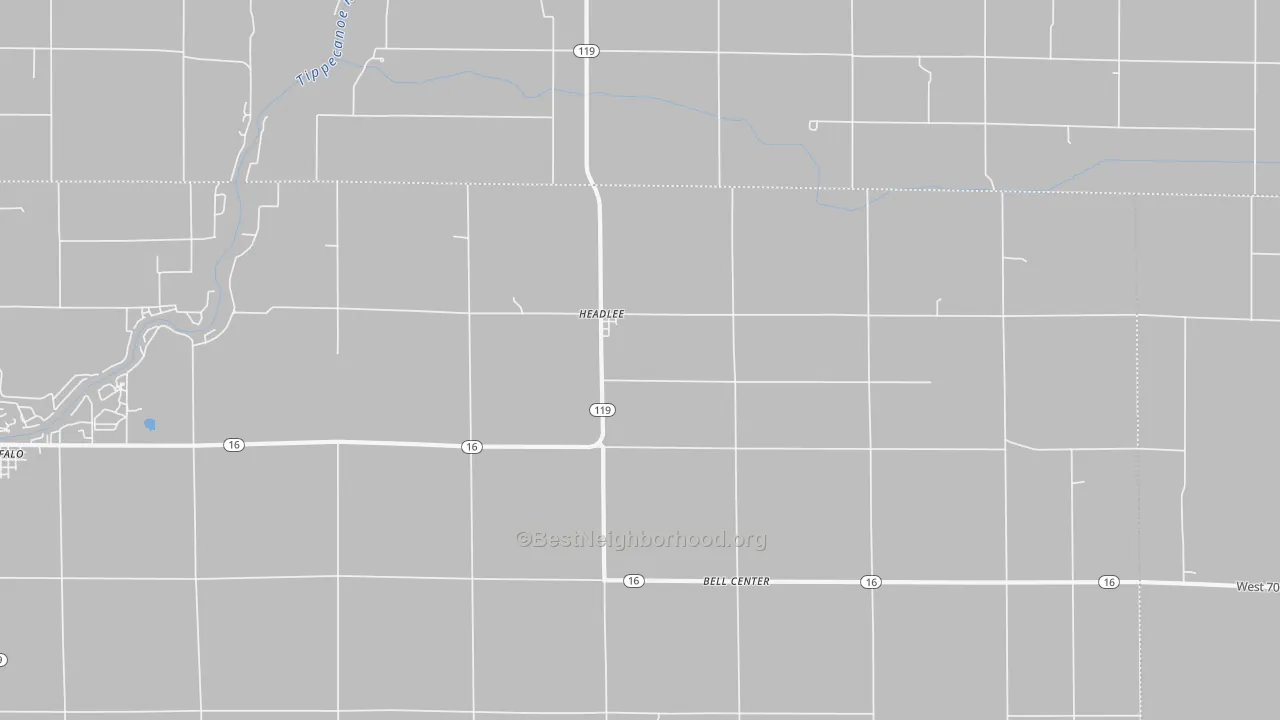 Transit Grade map of Headlee, IN