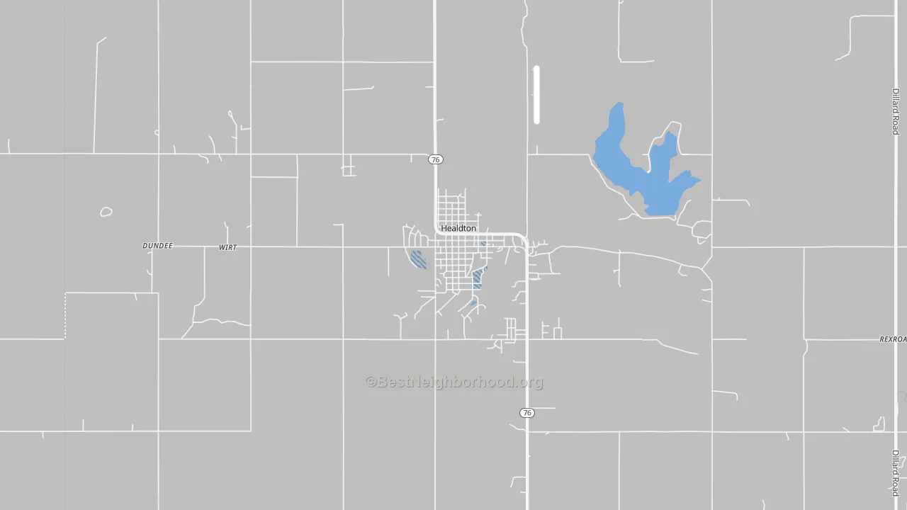 Transit Grade map of Healdton, OK