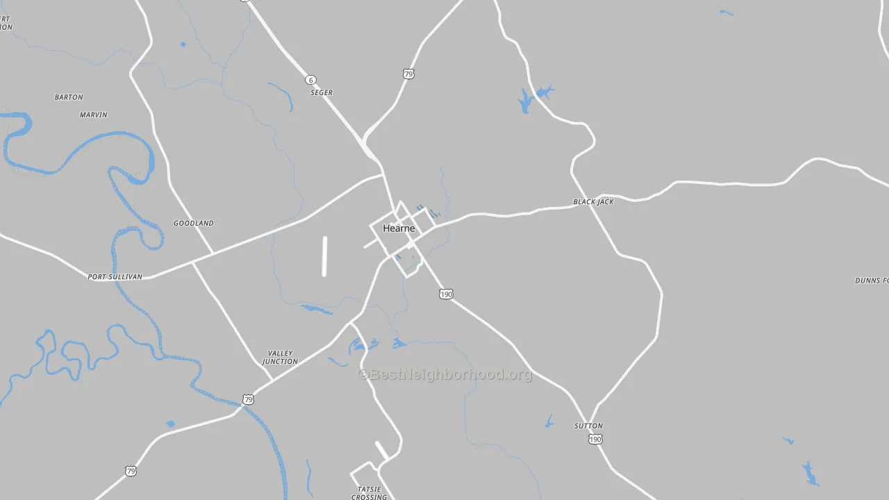 Transit Grade map of Hearne, TX