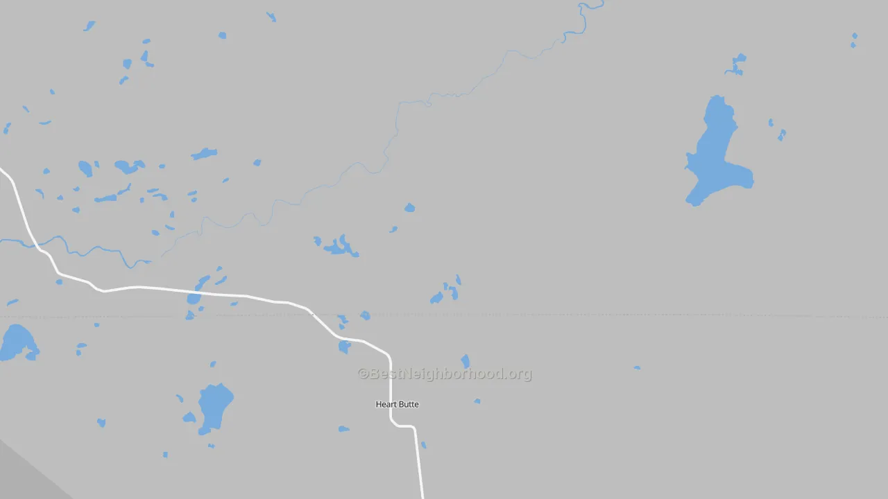 Transit Grade map of Heart Butte, MT