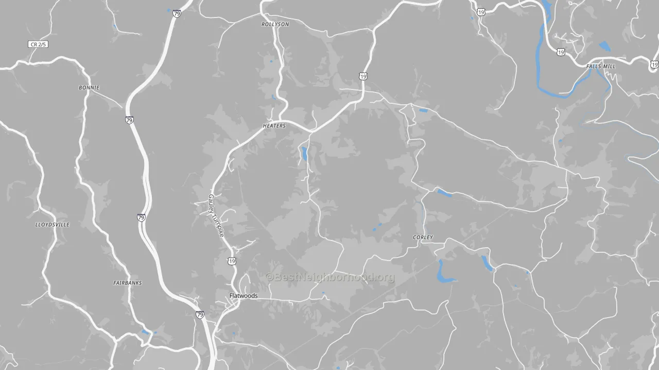 Transit Grade map of Heaters, WV