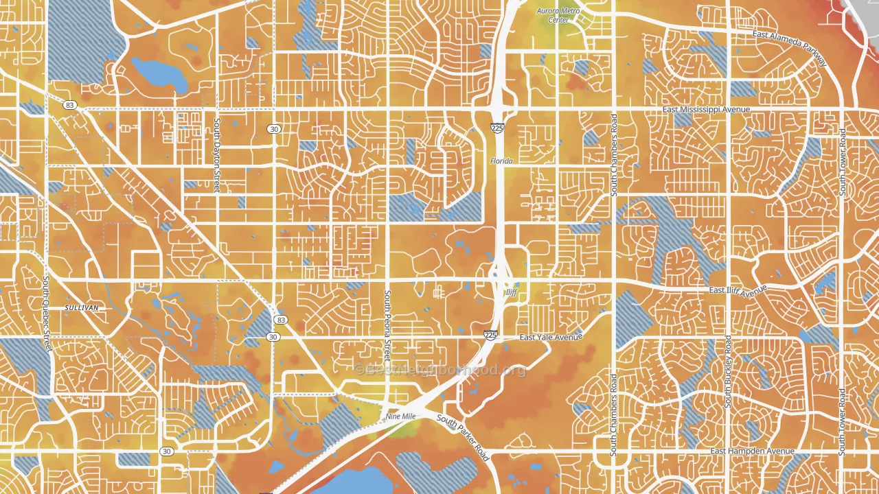 Transit Grade map of Heather Ridge, Aurora, CO