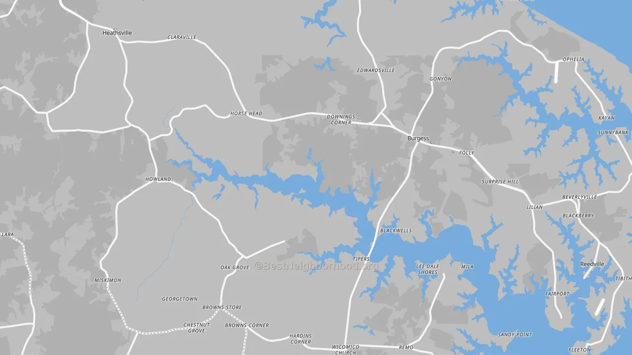 Transit Grade map of Heathsville, VA