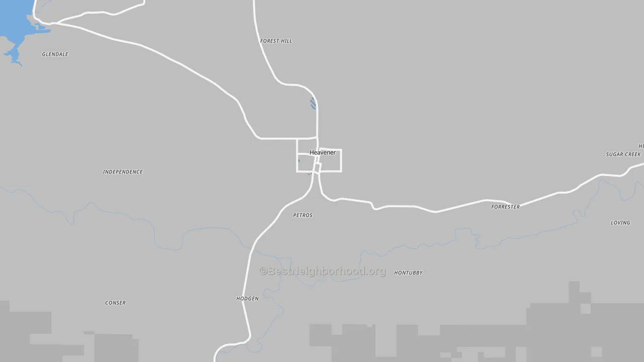 Transit Grade map of Heavener, OK