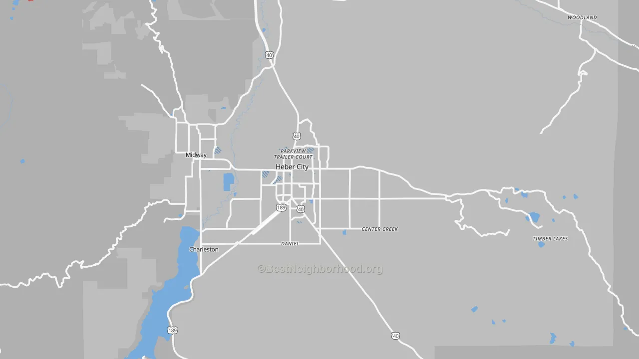 Transit Grade map of Heber City, UT