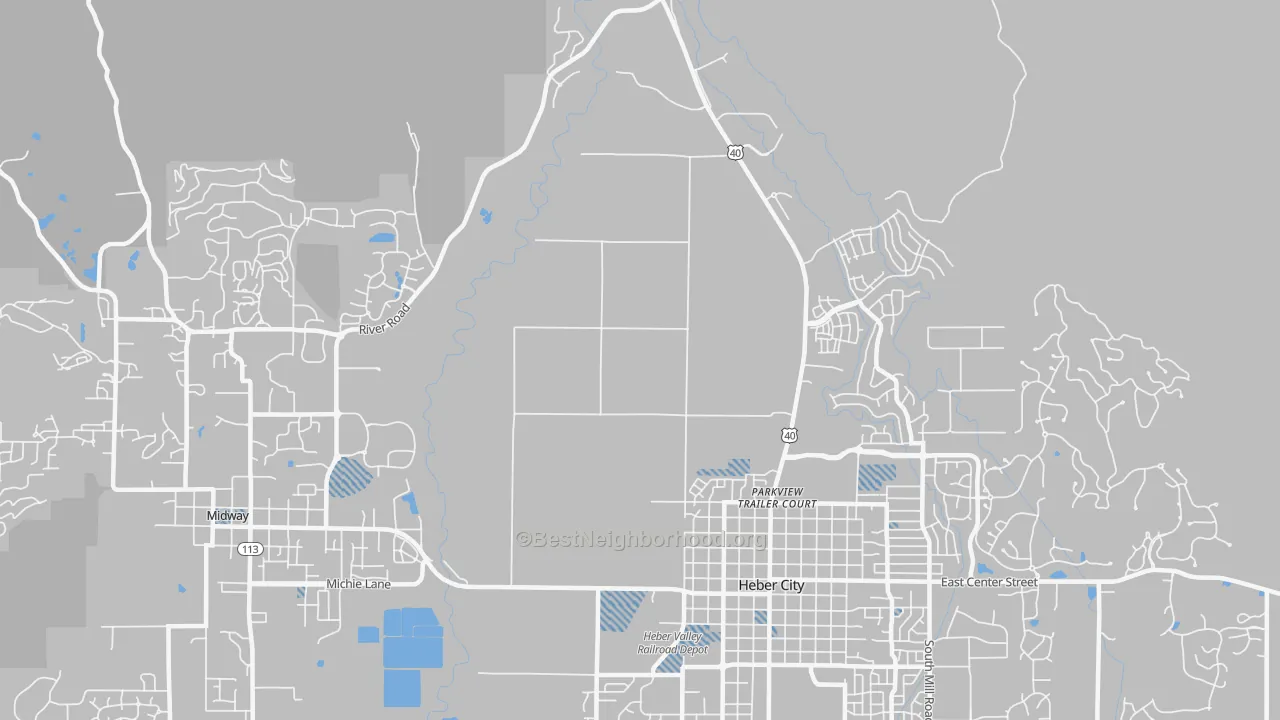 Transit Grade map of Heber, UT
