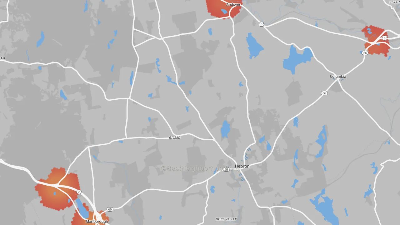 Transit Grade map of Hebron, CT