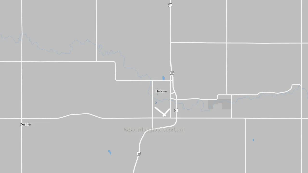 Transit Grade map of Hebron, NE
