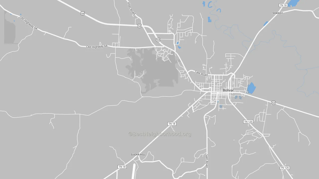 Transit Grade map of Hebron, TN