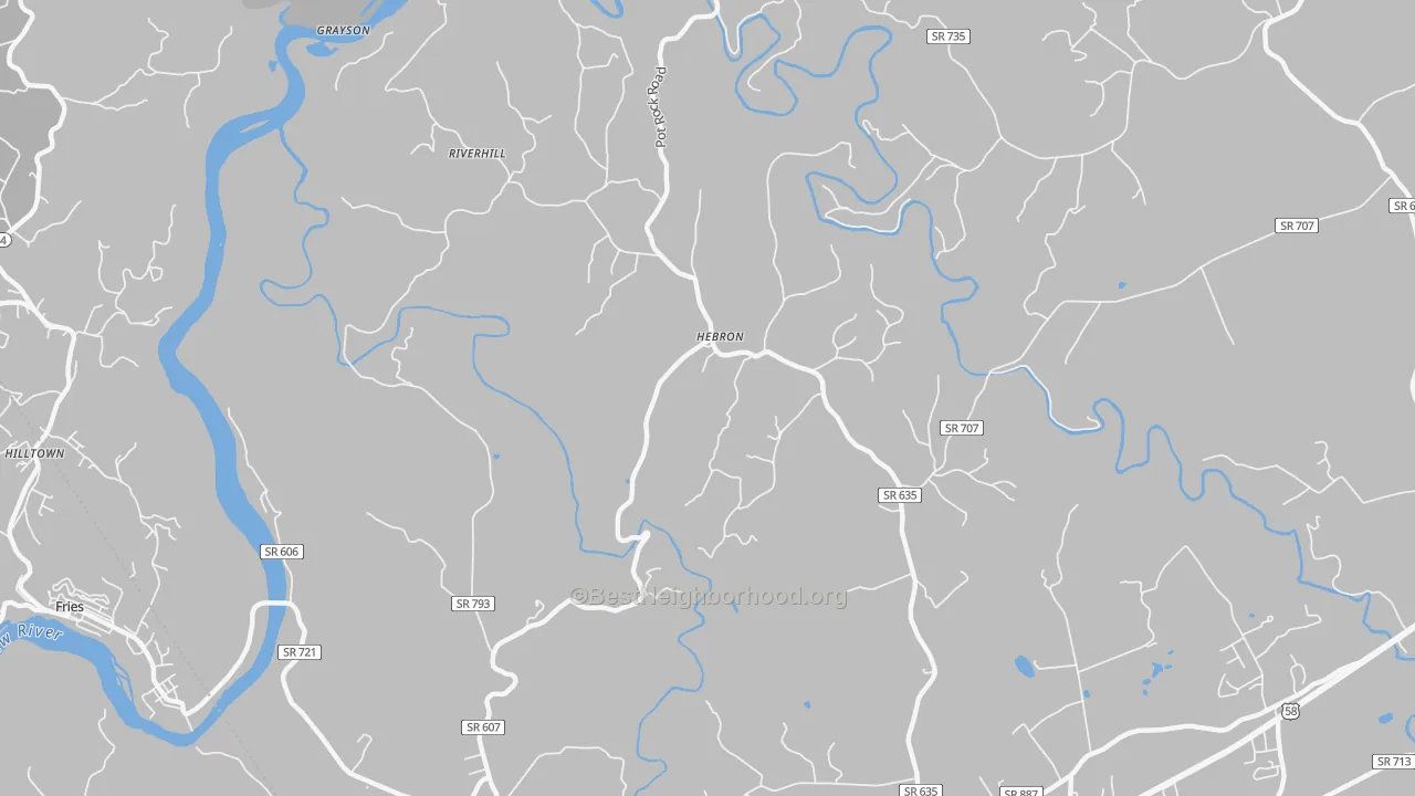Transit Grade map of Hebron, VA