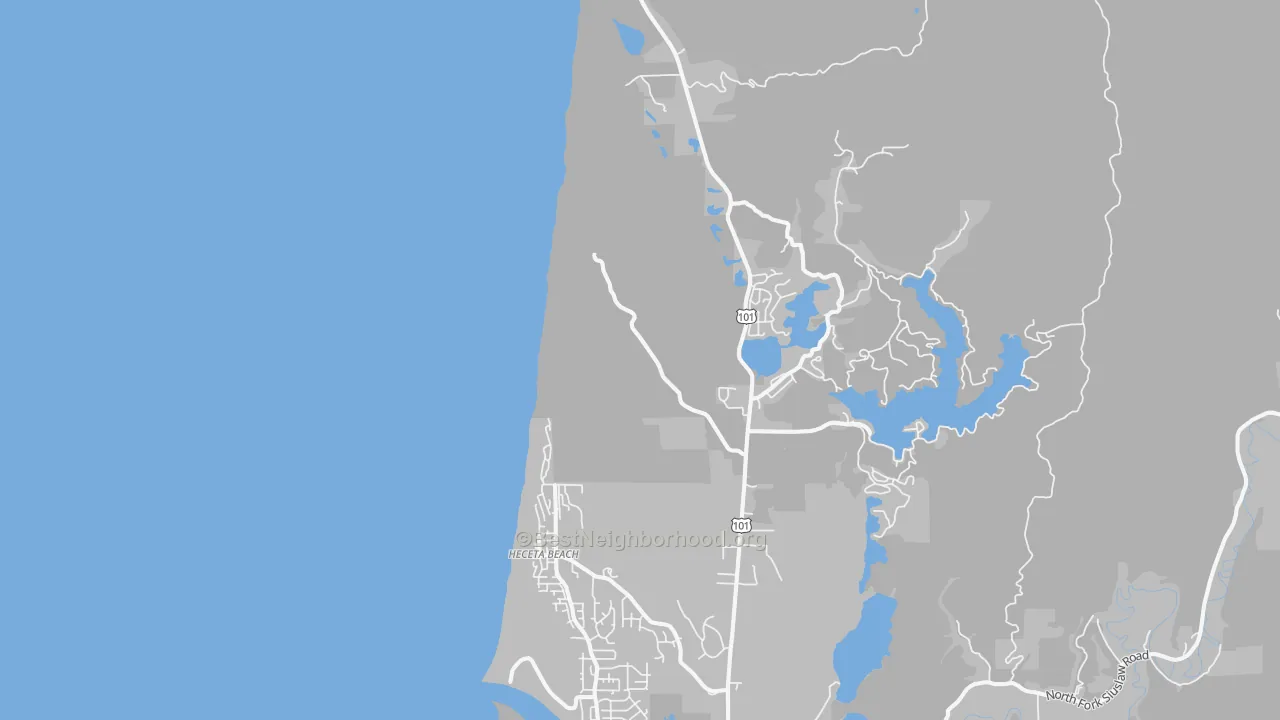 Transit Grade map of Heceta Beach, OR