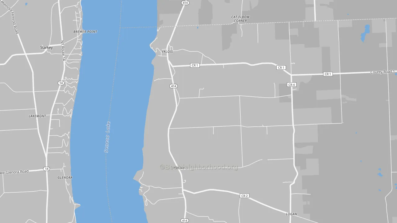 Transit Grade map of Hector, NY