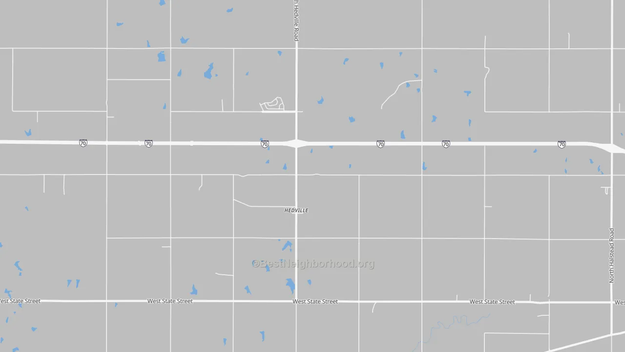 Transit Grade map of Hedville, KS