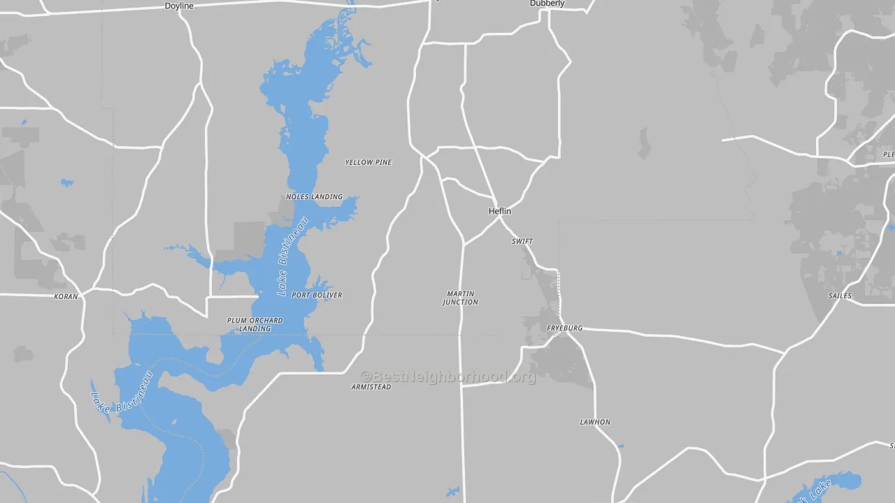 Transit Grade map of Heflin, LA