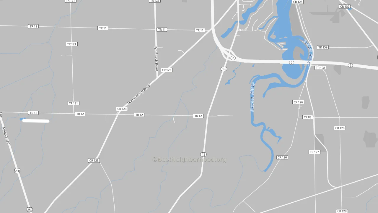 Transit Grade map of Heidelberg Beach, OH