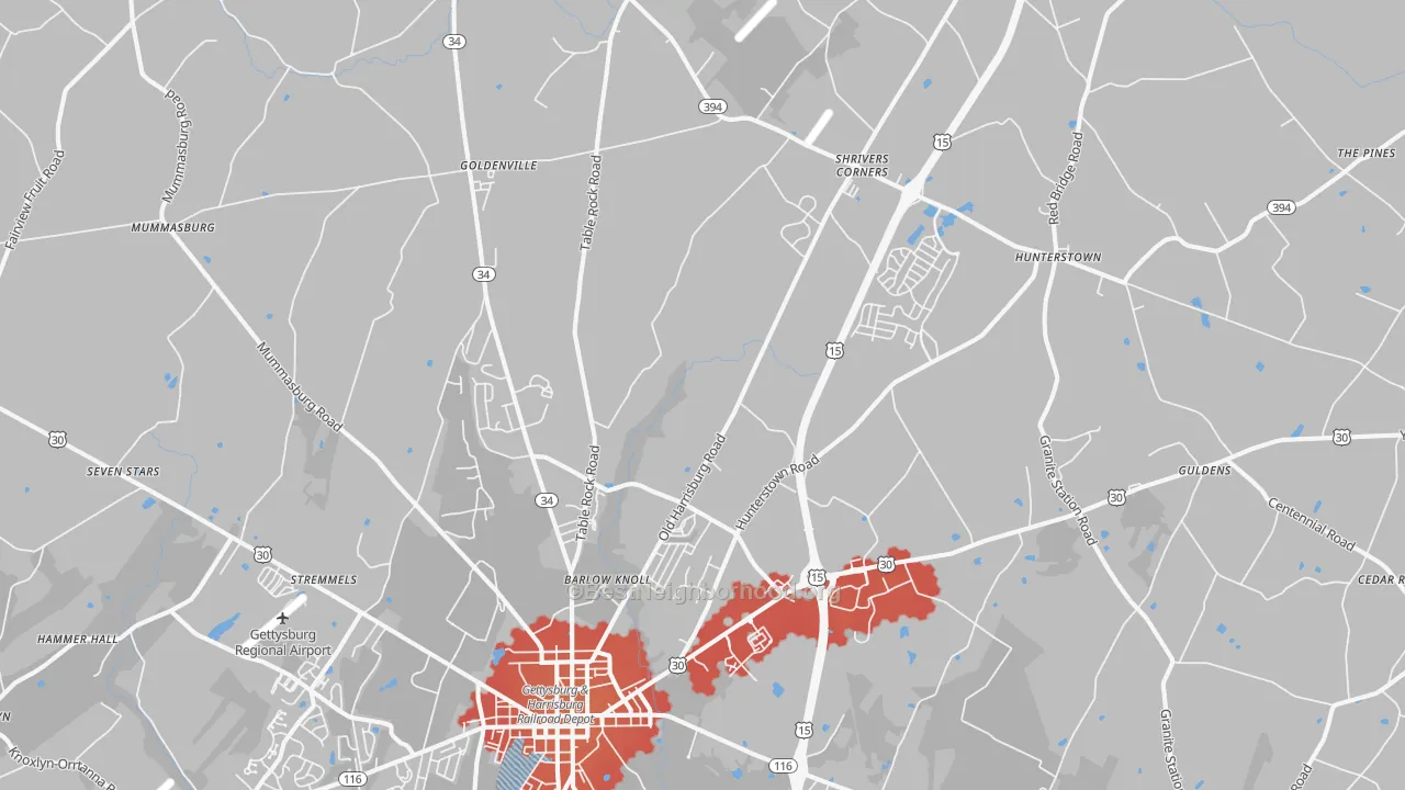 Transit Grade map of Heidlersburg, PA