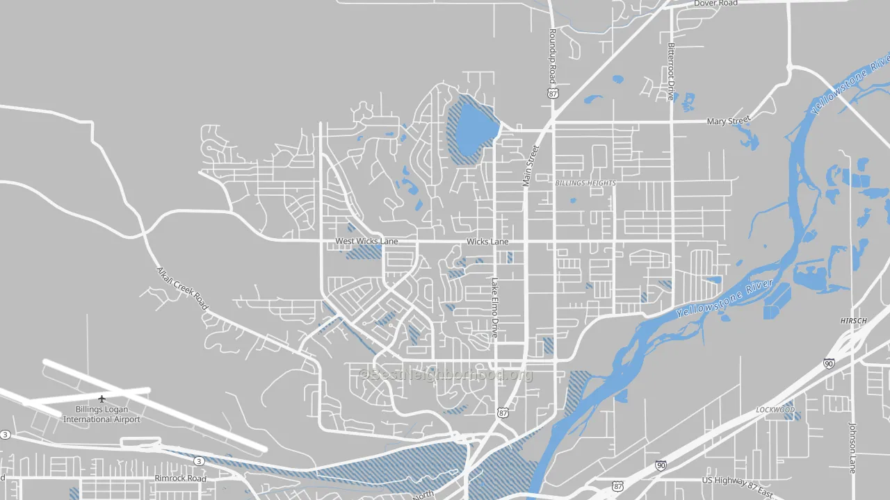 Transit Grade map of Heights, Billings, MT