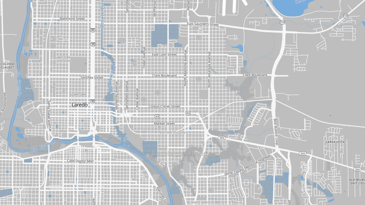 Transit Grade map of Heights, Laredo, TX