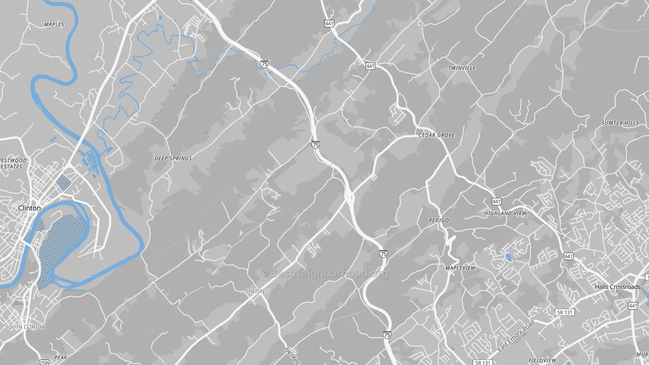 Transit Grade map of Heiskell, TN