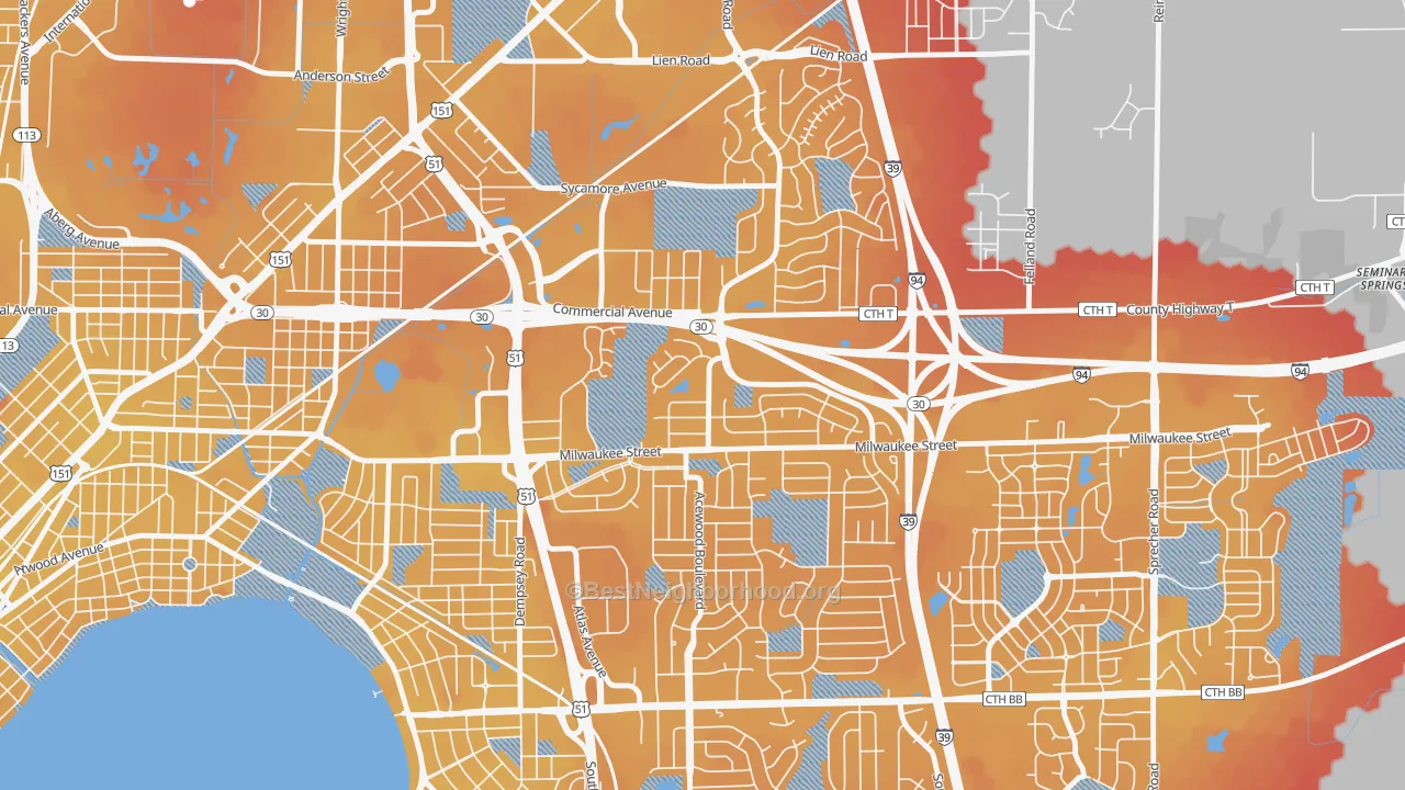 Transit Grade map of Heistand, Madison, WI