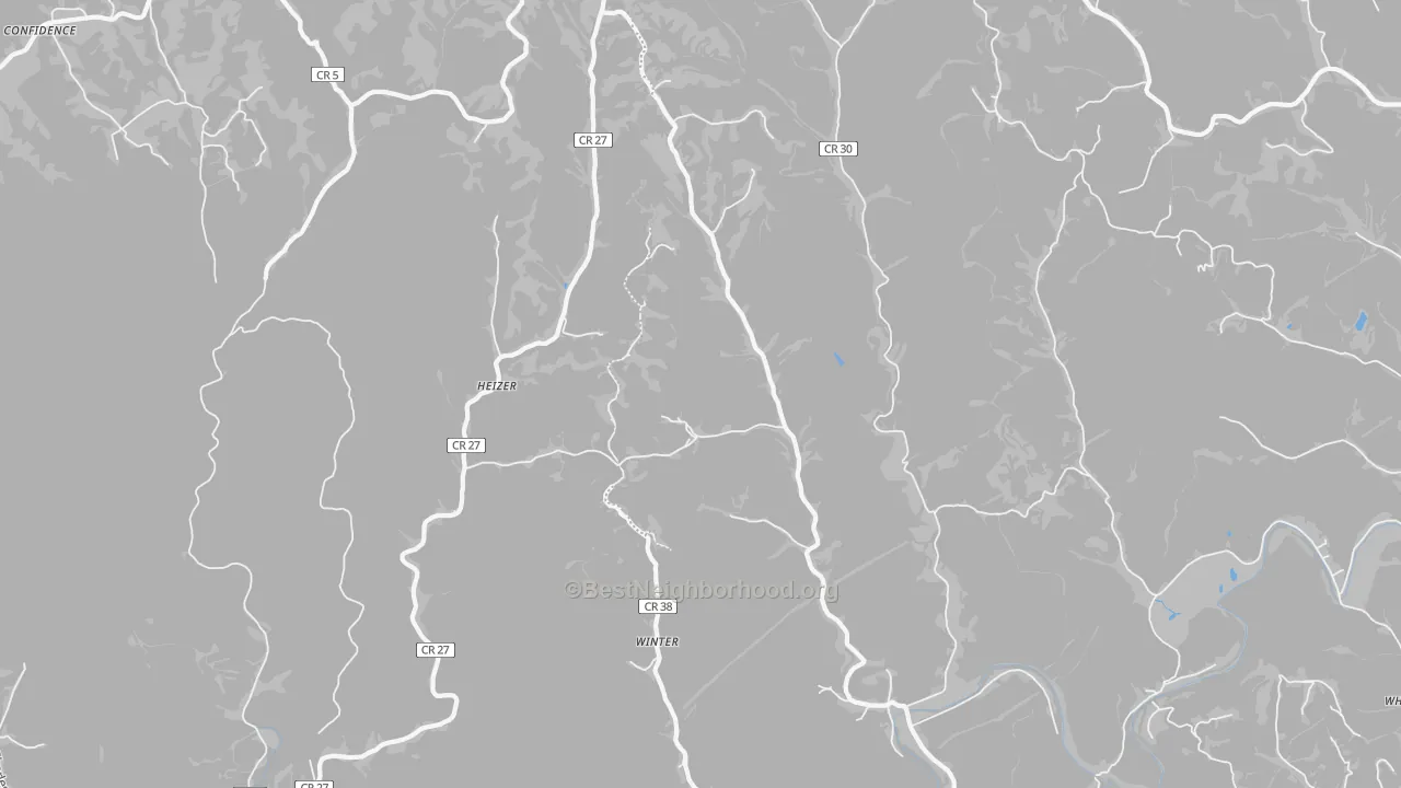 Transit Grade map of Heizer, WV