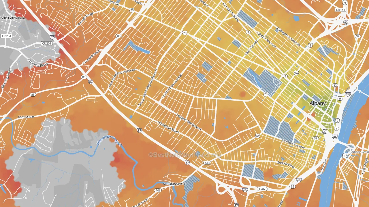 Transit Grade map of Helderberg, Albany, NY