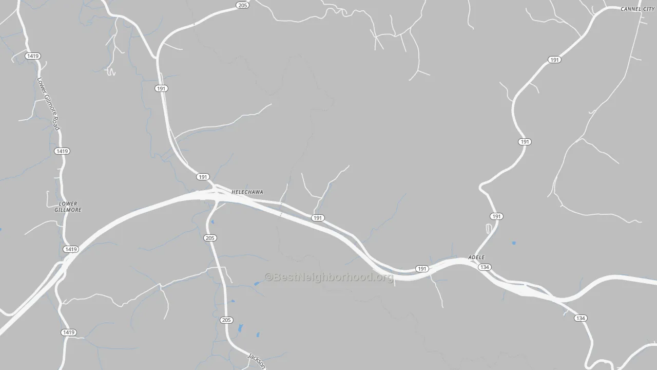 Transit Grade map of Helechawa, KY