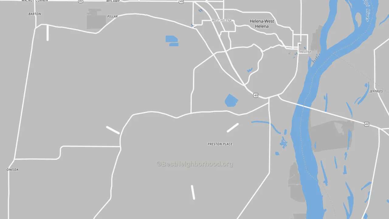 Transit Grade map of Helena, AR