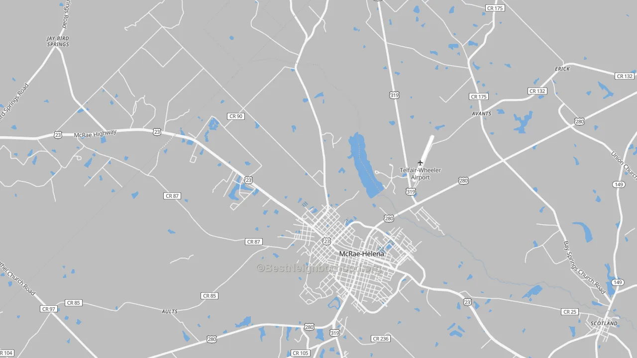 Transit Grade map of Helena, GA