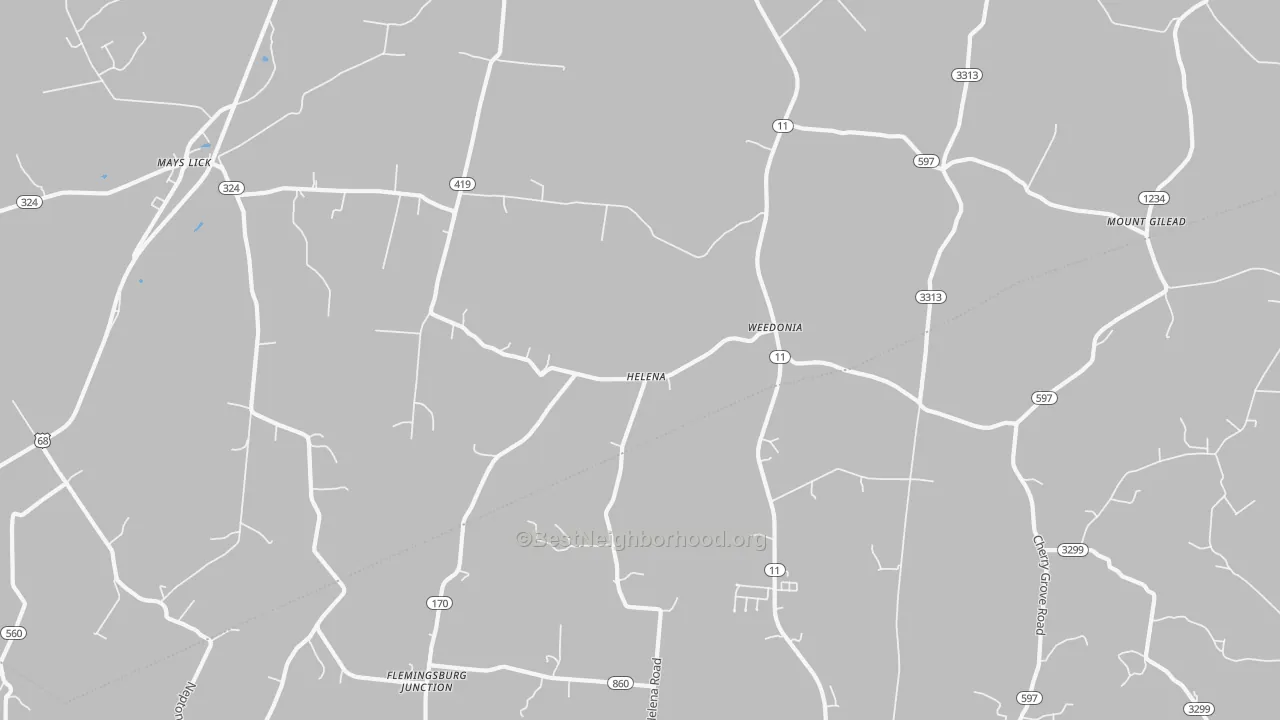 Transit Grade map of Helena, KY