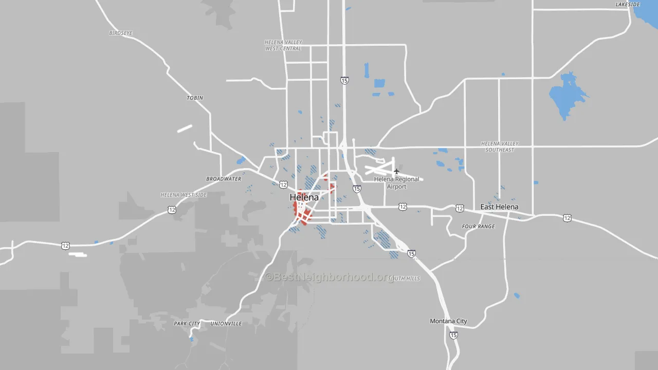 Transit Grade map of Helena, MT