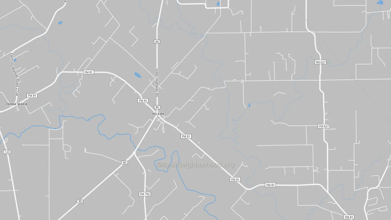 Transit Grade map of Helena, TX