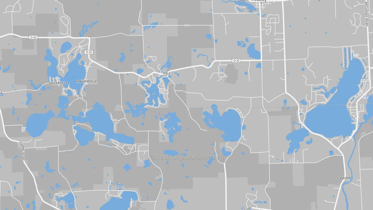 Transit Grade map of Hell, MI