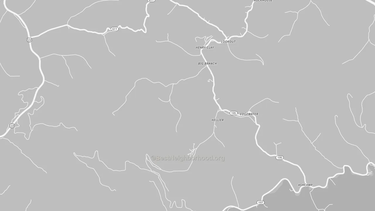 Transit Grade map of Hellier, KY