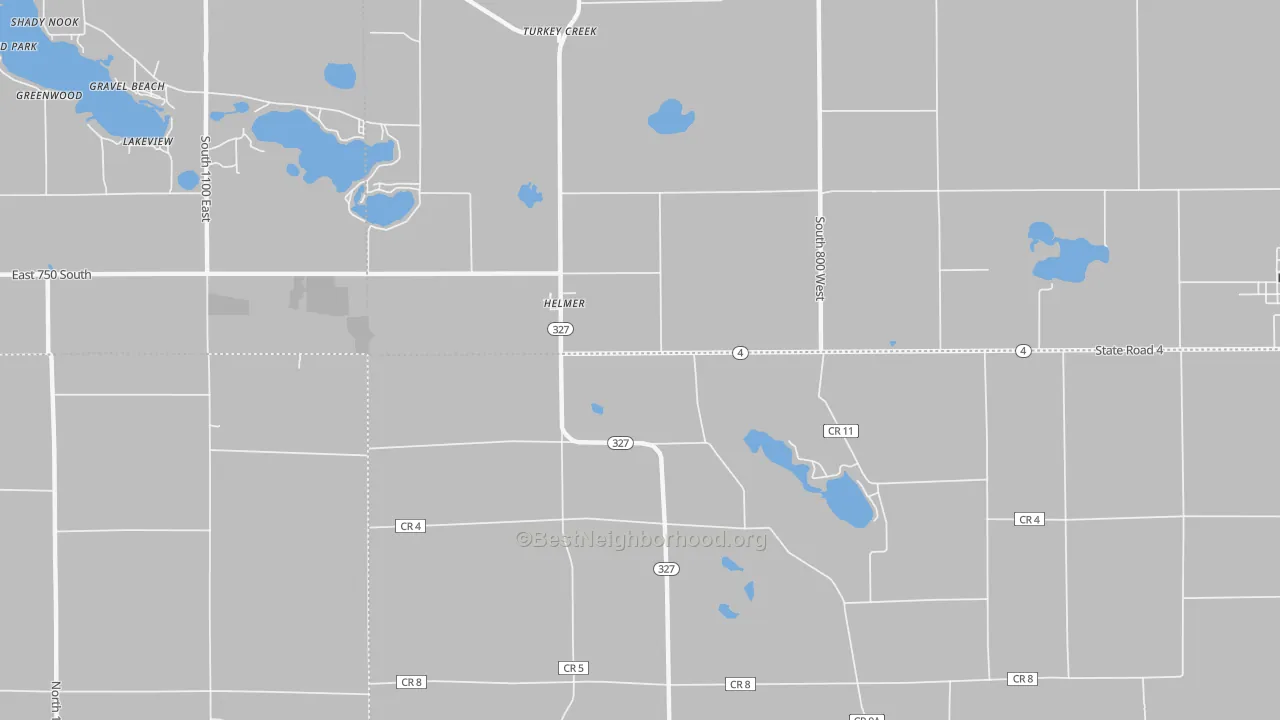 Transit Grade map of Helmer, IN