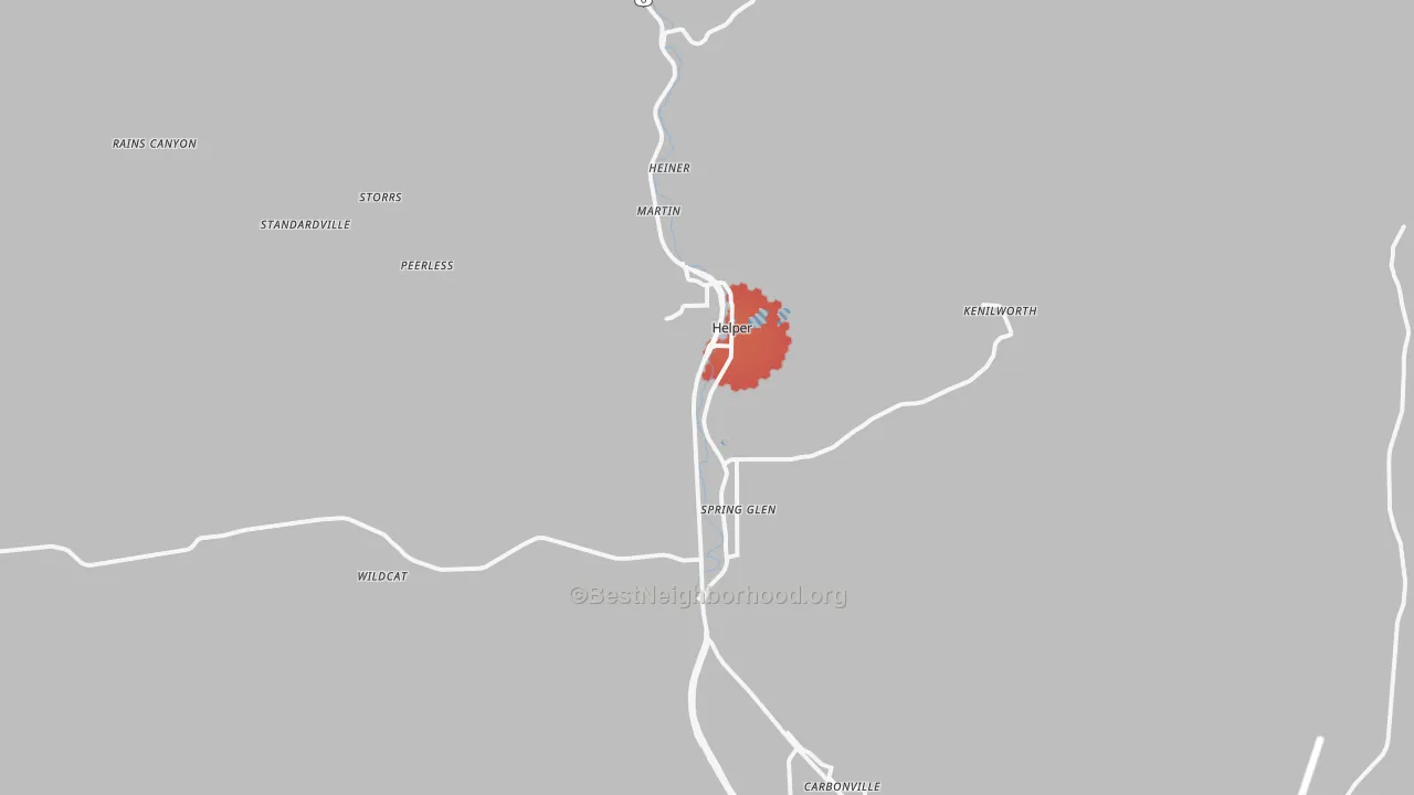 Transit Grade map of Helper, UT