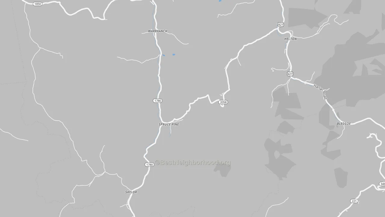 Transit Grade map of Helton, KY