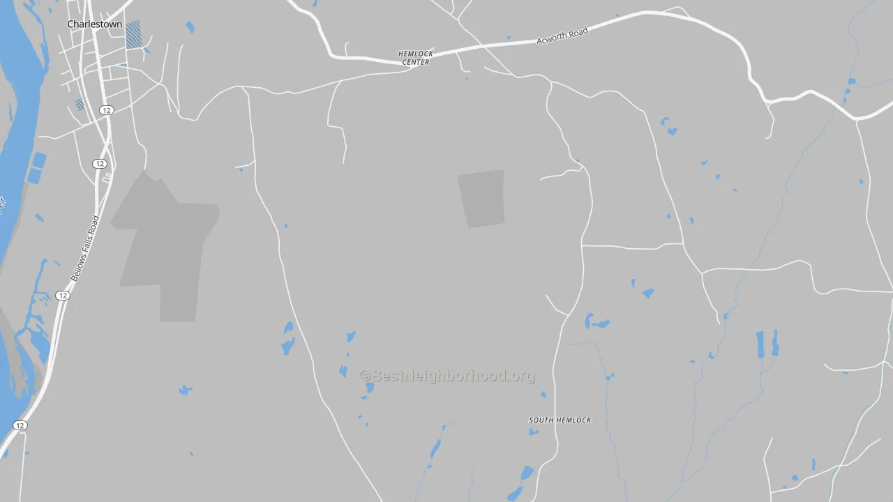 Transit Grade map of Hemlock Center, NH