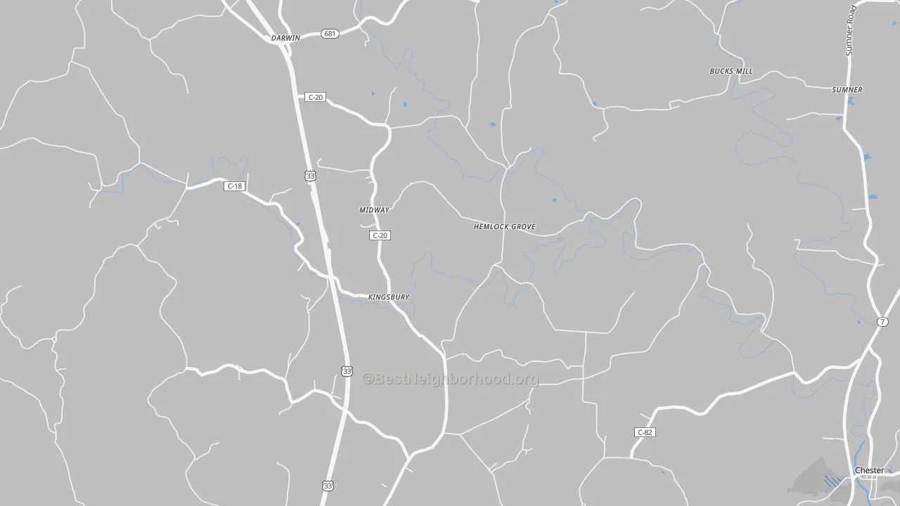 Transit Grade map of Hemlock Grove, OH