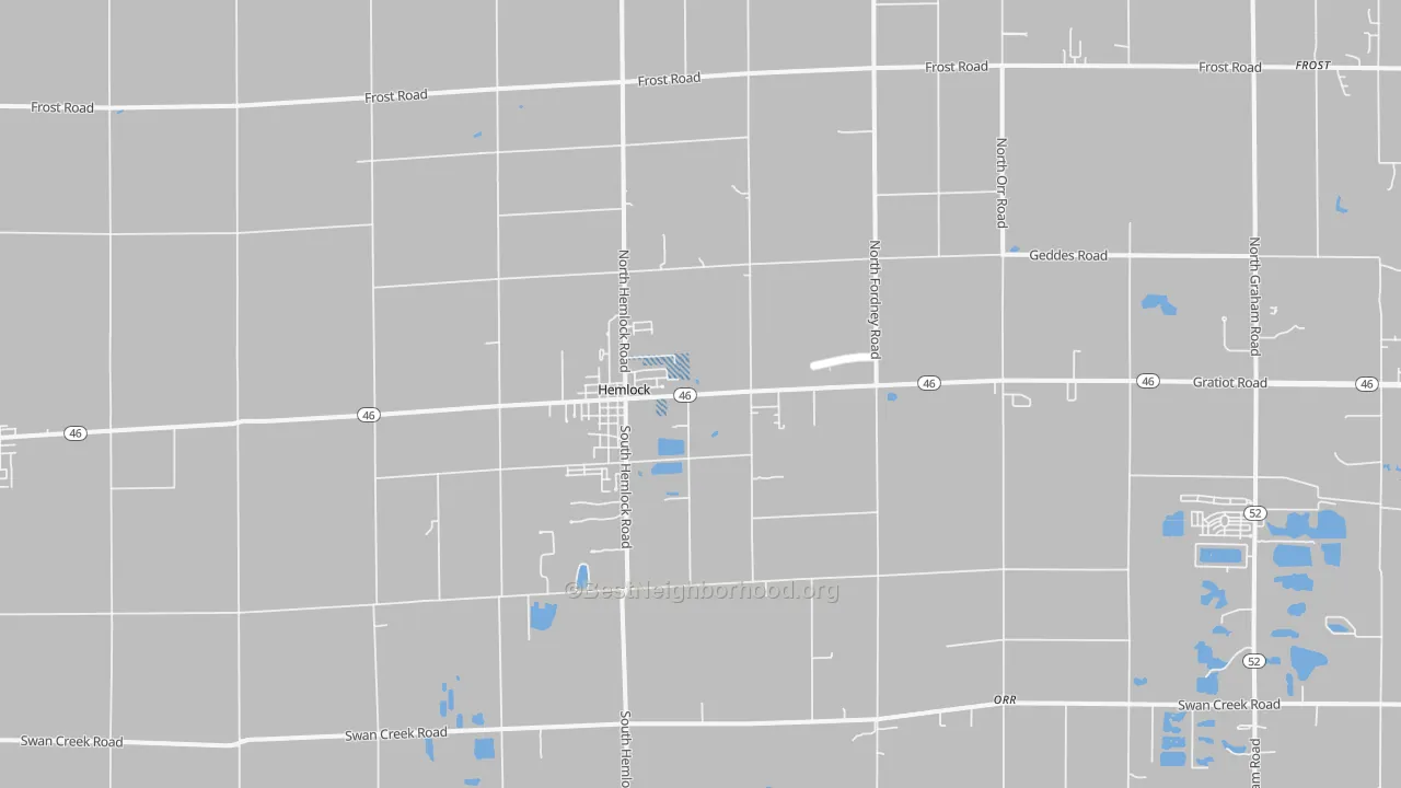 Transit Grade map of Hemlock, MI