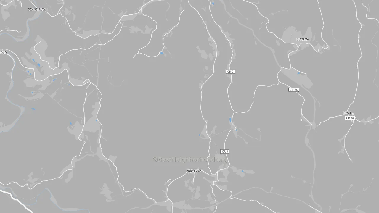Transit Grade map of Hemlock, WV