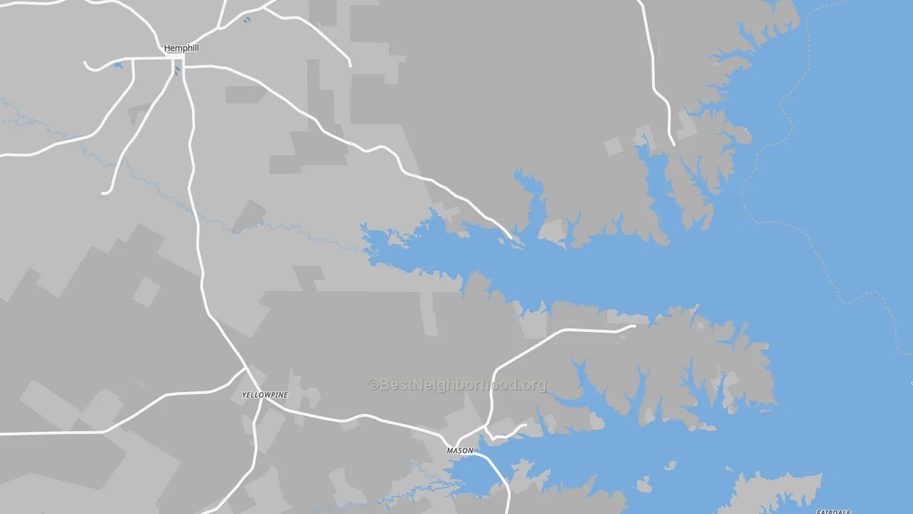 Transit Grade map of Hemphill, TX