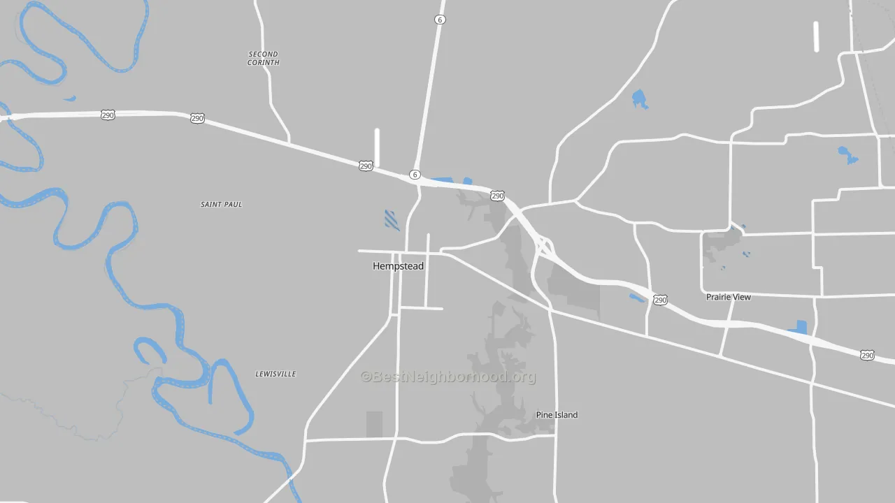 Transit Grade map of Hempstead, TX